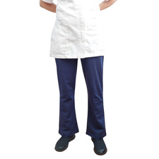Navy blue nurses Stretch Bootleg Uniform Trousers Elasticated Comfy Therapists