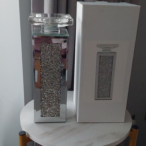 Silver mirrored crushed - silver,