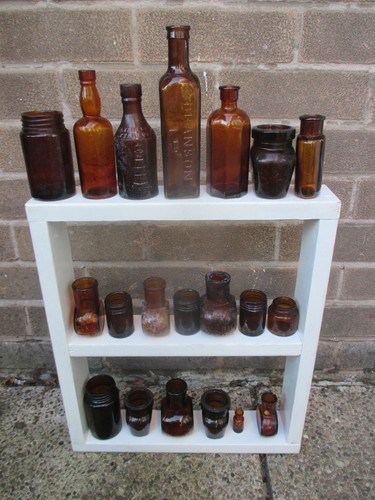 Job lot vintage brown glass - job,