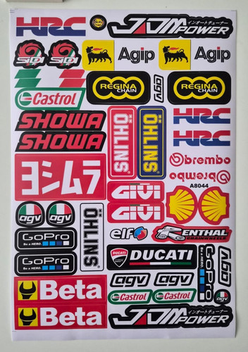 Motorbike sticker sheet - motorbike,