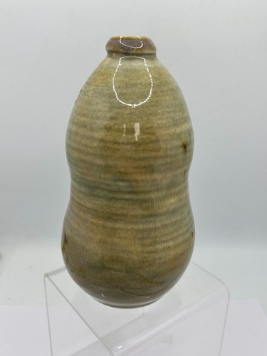 Vintage bud vase green double - vintage,