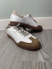 REPLAY men's white leather & suede trainers, UK 11 - BRAND NEW