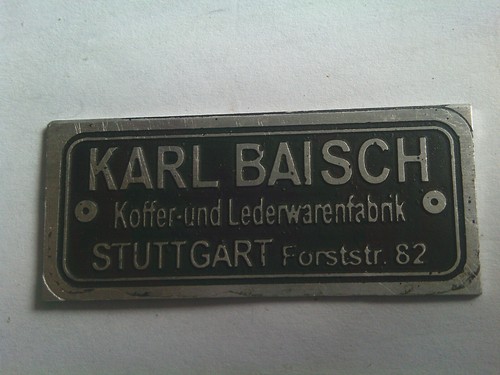 Type plate schild karl - karl, baisch
