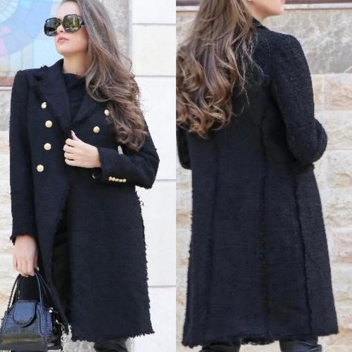 Zara black boucle jacket size - black,