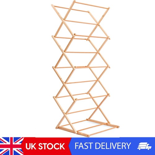 Wooden clothes airer - clothes,