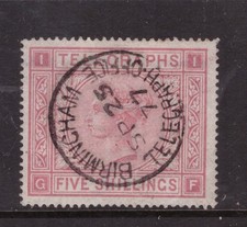 1880 Telegraph stamp SG T13  SUPERB BIRMINGHAM DATED CDS