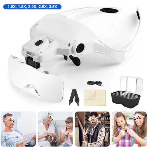 Magnifying glass headset led - magnifying,