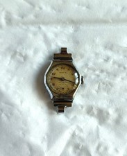 Vintage 1940s Derrick Ladies' Silver Tone Swiss 15 Jewels Watch Head-Running