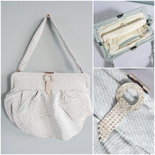 Vintage 1930s Purse Blue Woven