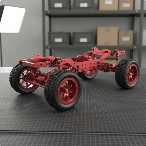 Car chassis aluminum frame - car,