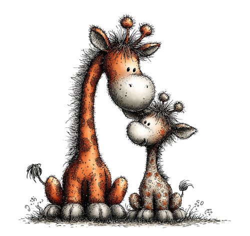 Whimsical giraffe cross - (2),