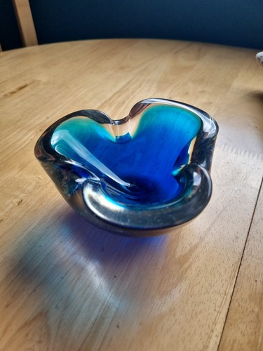 Vintage glass ashtray - vintage,
