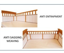 Cot Bumper 2 pec baby Crib surrounds Breathable 3D Anti-Airflow Mesh