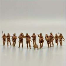 1:72 Modern US Army Soldier Figures Special Forc Set 12pcs Dog Diorama Miniature