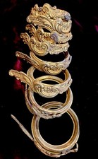 Antique French Curtain Rings: Bronze/Brass, 19th Century