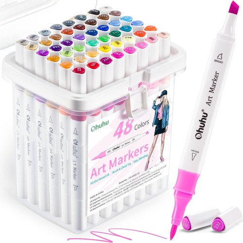 Ohuhu alcohol markers 48 - alcohol, markers,