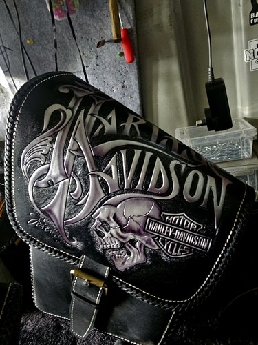 Swing arm bag suit - suit, harley