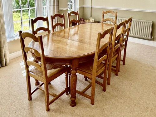 French oak dining table with