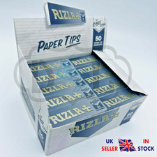 RIZLA SILVER FILTER TIPS Rolling Paper Roach Book Tip GENUINE 1 2 5 10 25 50 Box