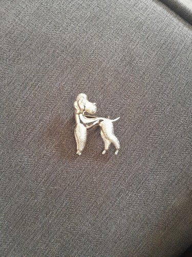 Vintage french poodle brooch - poodle,