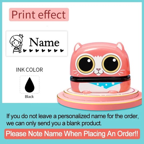 Custom name stamp with - with, shape
