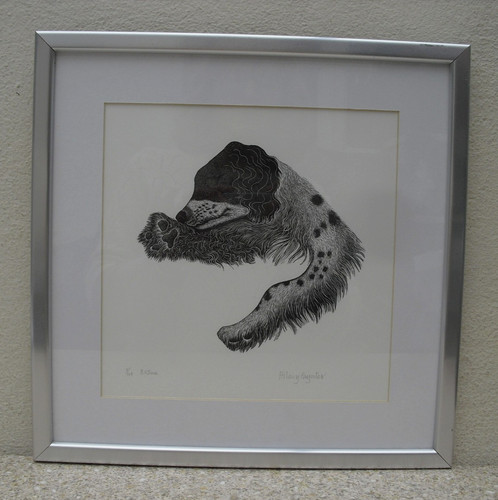 Hilary paynter woodcut print - hilary,