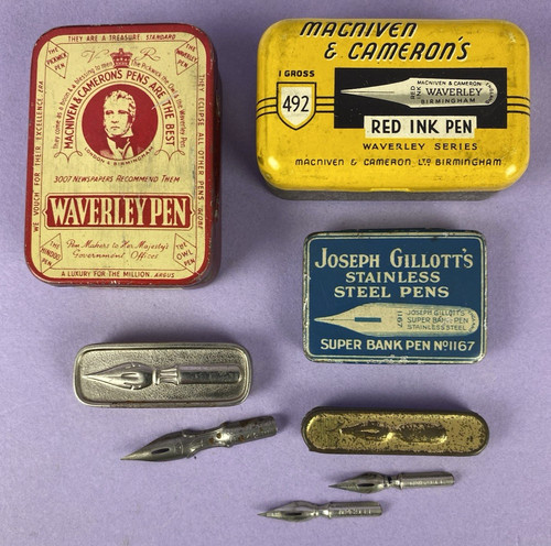Vintage pens pen nib tins - vintage,
