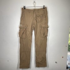 Ralph Lauren Cargo Trousers Mens W34 L34* Brown Utility Paratrooper Military