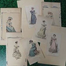 LA BELLE ASSEMBLEE  Regency Fashion Evening Dress plates 1823 - 1829