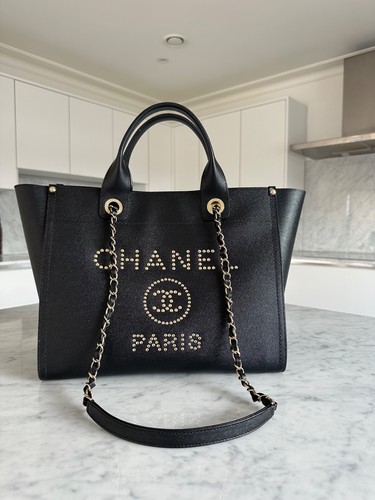 Chanel deauville black - deauville, leather