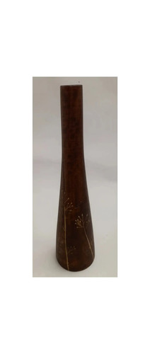 Tall hand carved wooden - wooden, vase