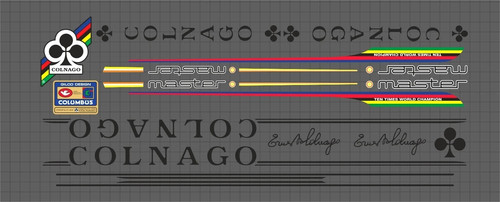 Colnago master frame decal - colnago, set