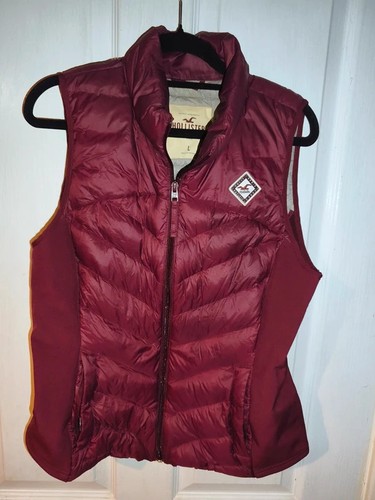 Hollister burgundy down filled - down,