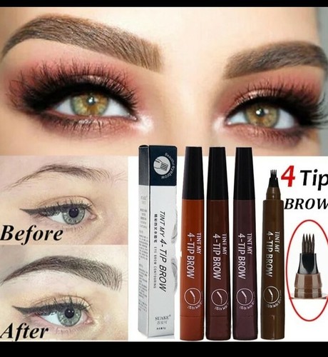 Head fork tip eyebrow tattoo - head,