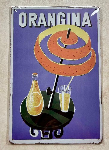 Orangina drink metal sign bar - orangina,