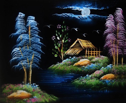 Painting velvet cloth - painting,