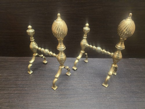 Set brass fire dogs - set,