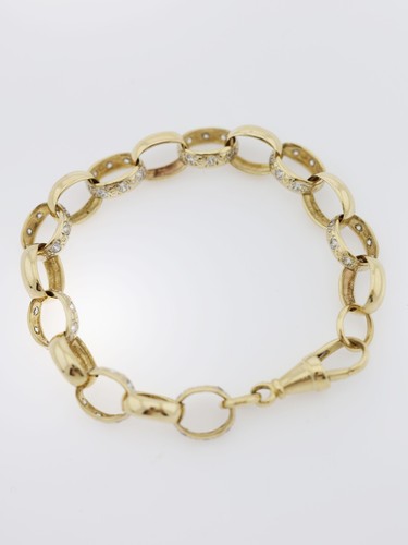 Gold belcher link bracelet - gold,