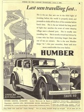Original Advert HUMBER 'Snipe