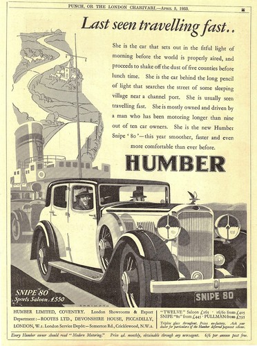 Original advert humber - humber, 'snipe