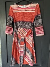 Emilio Pucci Beautiful 100% Silk Jersey Body Con Dress Belt Feature 38 UK 10-12