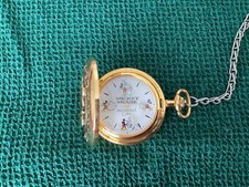 mickey mouse fob watch,vintage Verichron gold tone