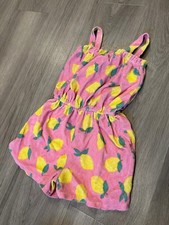 GIRLS H&M PINK TOWELLING PLAYSUIT SIZE AGE 6-7 YEARS