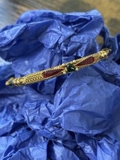 Vintage Gold Tone Indian Bangle Bracelet 