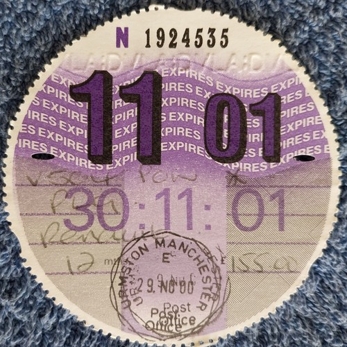 Vintage road tax disc - vintage,