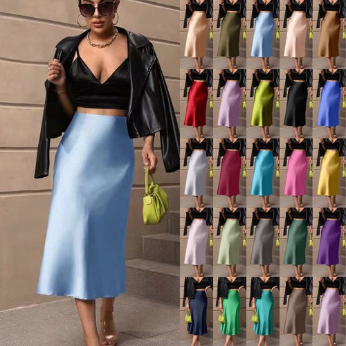 Elegant ladies satin silk a - ladies,