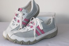 Hotter 'Leanne' Women's Casual Shoes Trainers White /Grey/Pink Size UK 4 STD