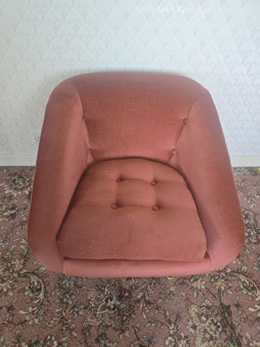 1970 retro pink cloth swivel - retro,