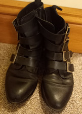 Vegan leather boots UK size