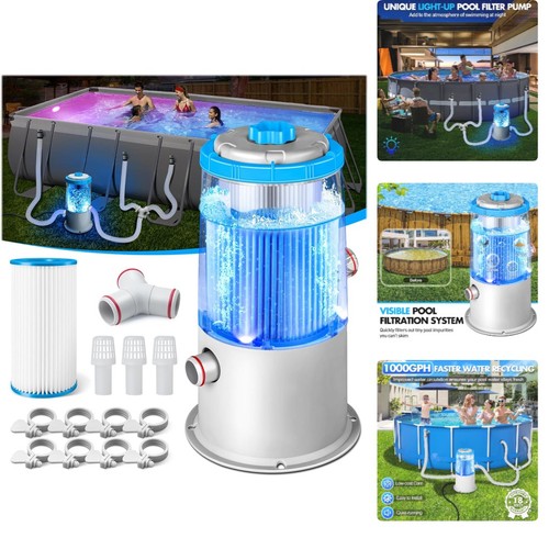 1000 gph light pool - pool, filter